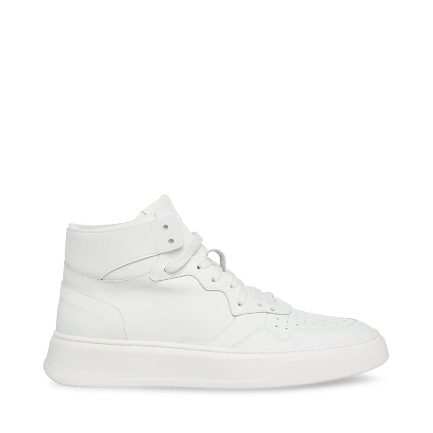 White Steve Madden Jorgee-h Leather Men\'s Sneakers | PH 4138TMP